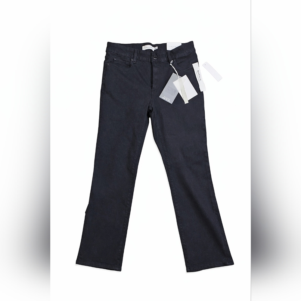 Nwt Tahari Women’s Black Jeans Size 10 Classic Mid-Rise Mini Boot NWT